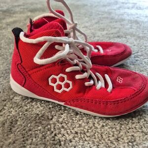 Rudis Youth Wrestling Shoes Red White High Top Y-RUDNC1007-CRS-02 Size 2
